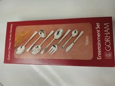 Gorham Design Studio Stainless TRISTAN 7-Piece Entertainment Set