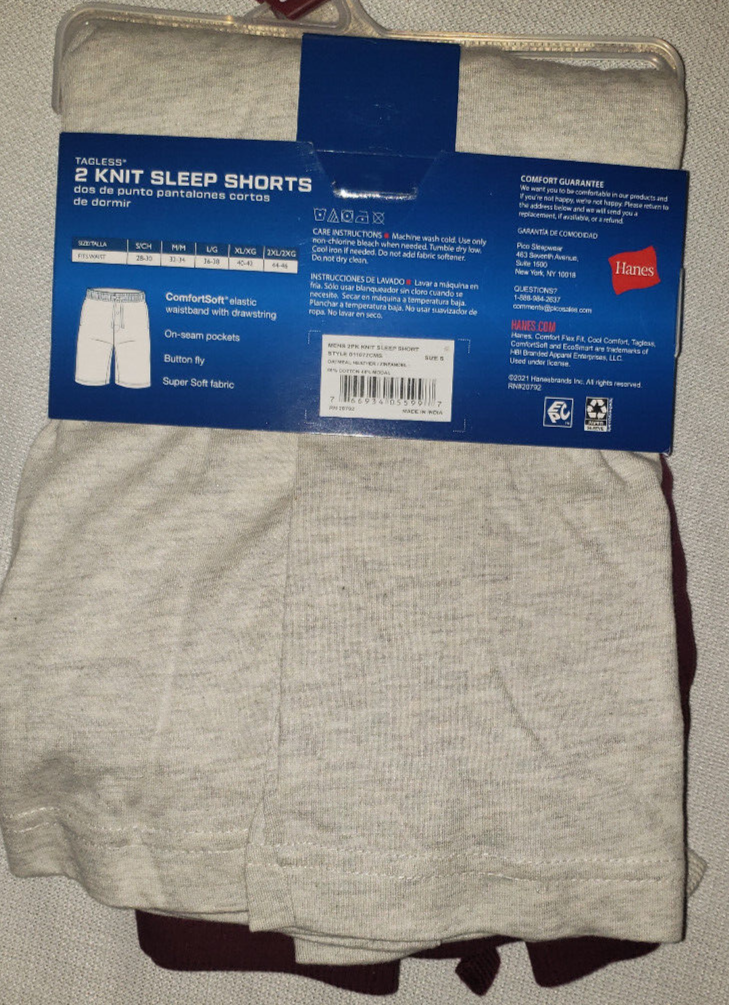Pajama Sets Hanes Jersey Knit Pajama Shorts Men's Hanes