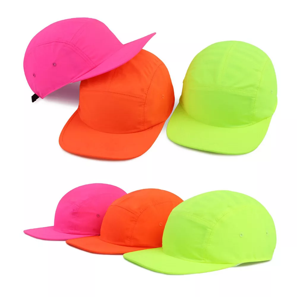 Neon colored store baseball caps