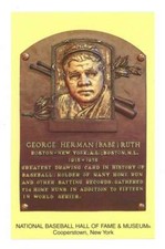 2006 Hall of Fame Cooperstown Postcards #GHR George Herman Babe Ruth Yankees