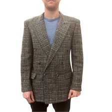 Jaeger Double Breasted Tweed Blazer