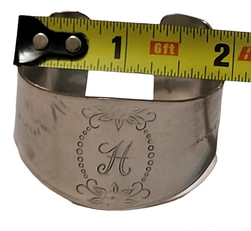 Anelli Tovagliolo Argento Inox Argento Matrimonio Monogramma H 8ct Accessori da Pranzo - Foto 8 di 12