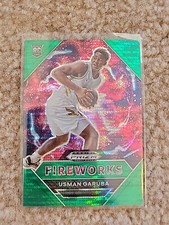 2021/22 Prizm Draft Picks FIREWORKS - USMAN GARUBA -NEON GREEN CIRCLES RC #12/25