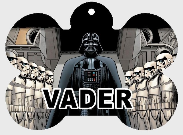 Personalized STAR WARS DARTH VADER PET ID TAG Custom Any Name Printed ...