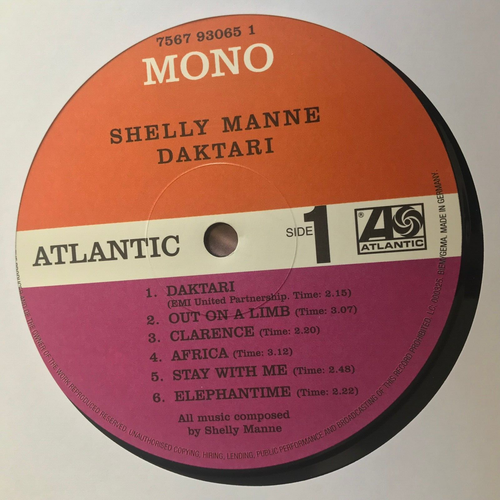 Shelly Manne - Daktari 1966 CBS Television Series Soundtrack African Jazz Fusion - Picture 3 of 5