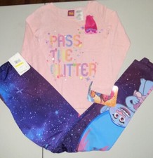 DreamWorks Girls Trolls World Tour Pajama medium 7/8 top  pants
