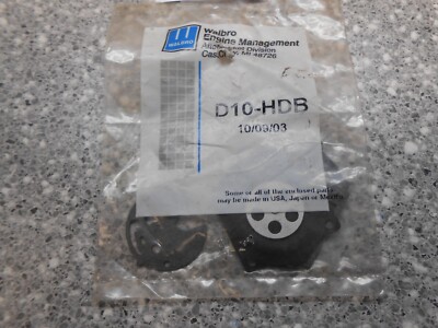 Walbro D10-HDB Carburetor Diaphragm & Gasket Kit