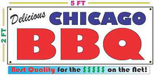 Full Color CHICAGO BBQ BANNER Sign NEW Larger Size Best Quality for the  