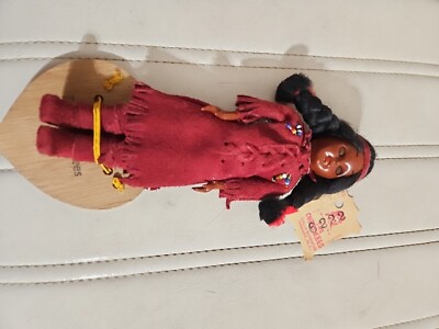 Vintage Indianer Puppe mit Lederkleidung