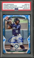 2023 Bowman Blue Pattern /125 Signed Autograph Gabriel Gonzalez PSA 10/10 DUAL
