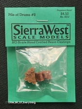 Sierra West Scale Models: Pile of Drums #9252 - NEW! - A Tiny Fine Miniature!