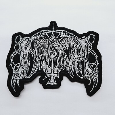 IMMORTAL WHITE   SHAPED  LOGO   EMBROIDERED PATCH