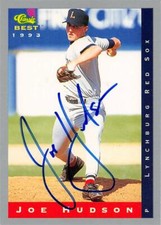 Joe Hudson autographed baseball card (Red Sox) 1993 Classic Best Rookie #102