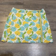 VTG Lilly Pulitzer lemon blueberry print cotton mini skirt skort girls sz 14