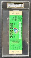 1977 Toronto Blue Jays First Franchise MLB Game Green Var. Full Ticket iCert A