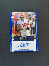 2022 Leaf Slade Bolden Rookie RC Card Auto Blue BA-SB1