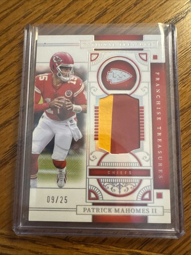 2025 Panini National Treasure Patrick Mahomes /25 Franchise Treasures Patch