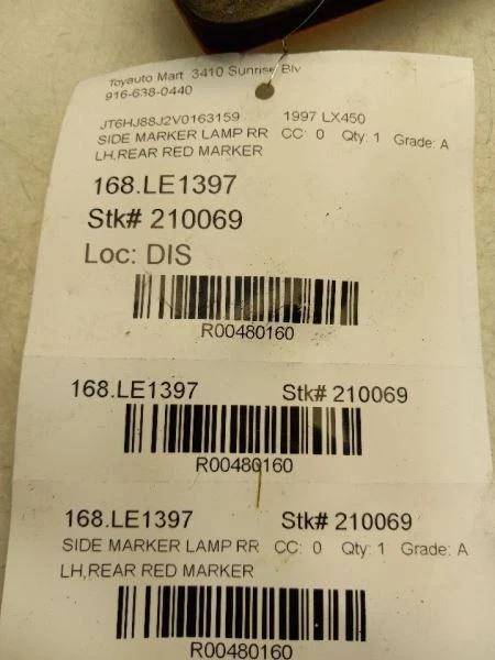 Lexus LX450 1997 lado del conductor marcador trasero  Foto 4 de 4