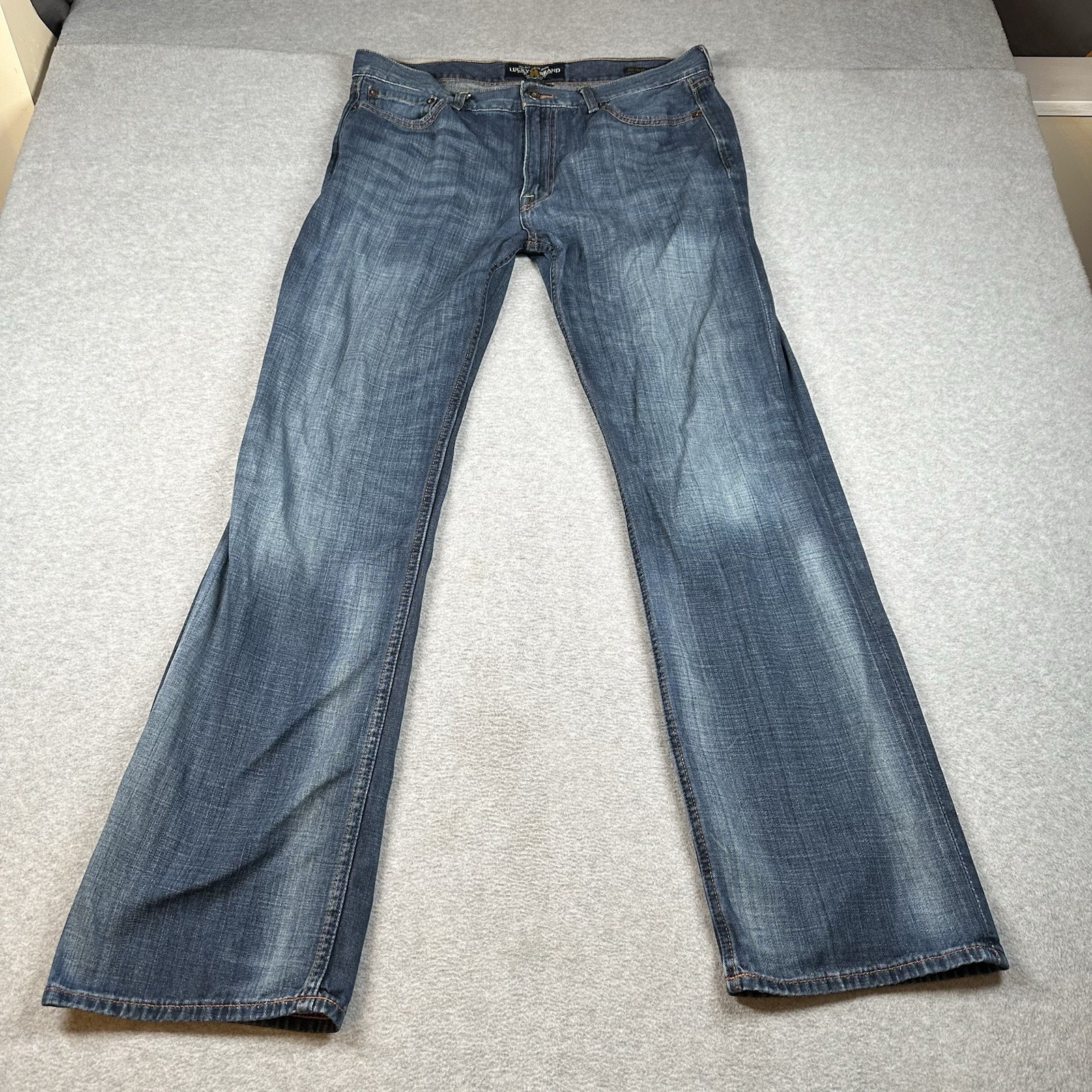 Mens 34&times;32 Medium Wash Straight-leg Y2k