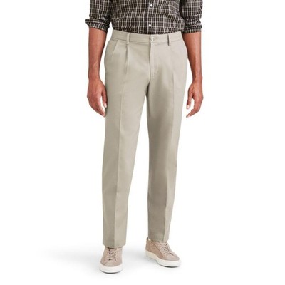 Dockers Signature Khaki Pants Cloud 40x32 Classic Fit Stain Defender Pleated