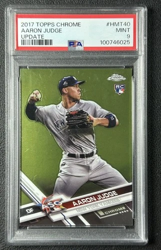 AARON JUDGE PSA 9 2017 TOPPS CHROME UPDATE #HMT40 ROOKIE RC YANKEES 025