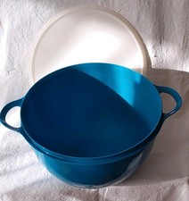 Tupperware Maximilian Schüssel 10L Glänzende Deckel  in Tyrkis Neu Rarität