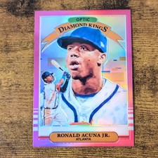 2019 Panini Donruss Optic Ronald Acuna Jr #16 Holo Pink Atlanta Braves Outfield