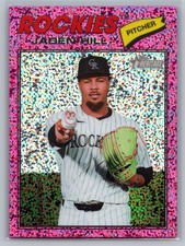 2026 Topps Heritage JADEN HILL #26 Chrome Pink Sparkle SP Colorado Rockies