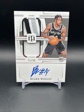 2022-23 National Treasures Rookie Materials Dual BLAKE WESLEY Auto /99 RC Spurs