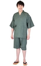 Men's Jinbei Shijira Weave Breathable Summer Kimono Set Japan
