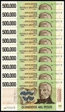 Argentina 500000 Pesos, 1980-1983 ND, P-309, Used X 10 PCS