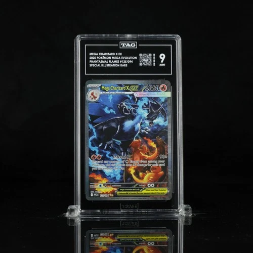 CHARIZARD MEGA EVOLUTION PHANTASMAL FLAMES SIR 125/094 TAG 9 US SELLER FAST SHIP