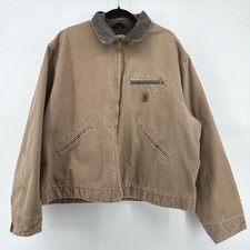 Carhartt J97 SDL Detroit Jacket Mens XXL Regular Saddle Tan Blanket Lined Canvas