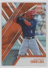 2017 Panini Elite Extra Edition Aspirations Orange 26/100 Edwin Lora #112 0q0