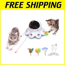Motion Activated 2-in-1 Cat Laser Toy, Feather Whack A Mole
