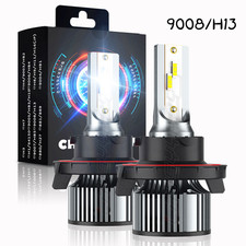 9008/H13 LED Headlight Bulbs Kit High/Low Beam Super Bright 6000K Cold White