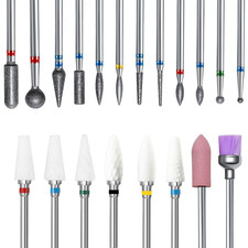 20 Pcs Nail Drill Bits Sets,3/32 Inch Nail Bits for Nail Tech,Ceramic Diamond Ra
