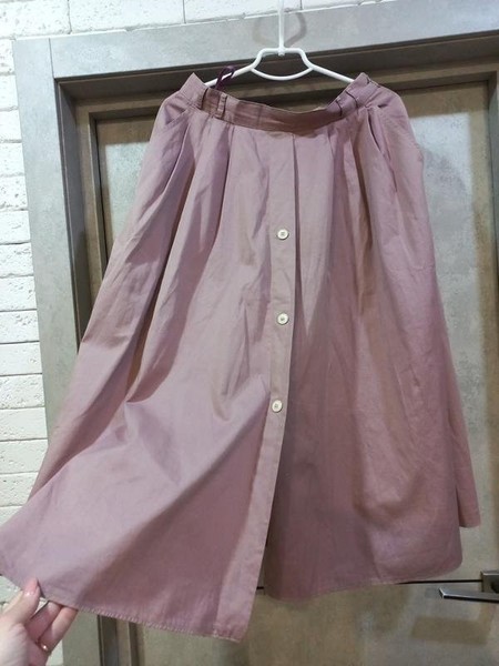 Women Peter Hahn Skirt Pink Cotton 40 / L / 48