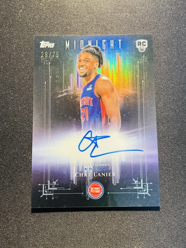 2025-26 Topps Midnight Dark Marks Auto Chaz Lanier RC #DMR-CL Dusk 28/75 XV44