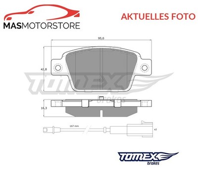 SATZ BREMSBELÄGE BREMSKLÖTZE TOMEX BRAKES TX 12-511 P FÜR FIAT BRAVO II