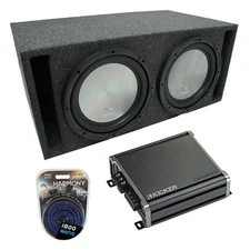 Universal Car Stereo Slotted S Port Dual 10" Harmony A102 Sub Box & CXA800.1