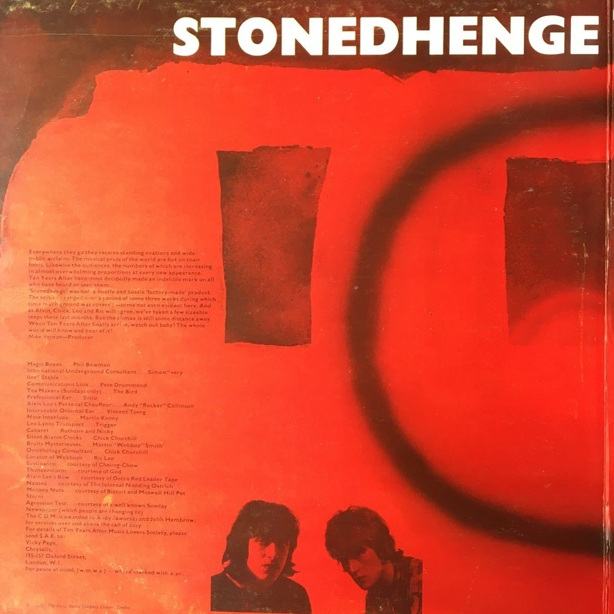 TEN YEARS AFTER 'STONEDHENGE' 12'' VINYL ALBUM DERAM RECORDS SML1029 1969 - Image 4 of 4