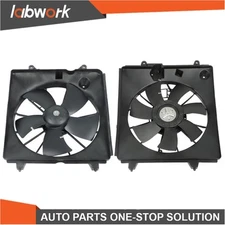 Labwork Radiator & AC Condenser Cooling Fan Assembly Pair for Honda CRV 07-09