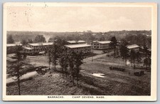 Camp Devens MA Barracks WWI Era Postcard Albertype Co 1918 Ayer AA582