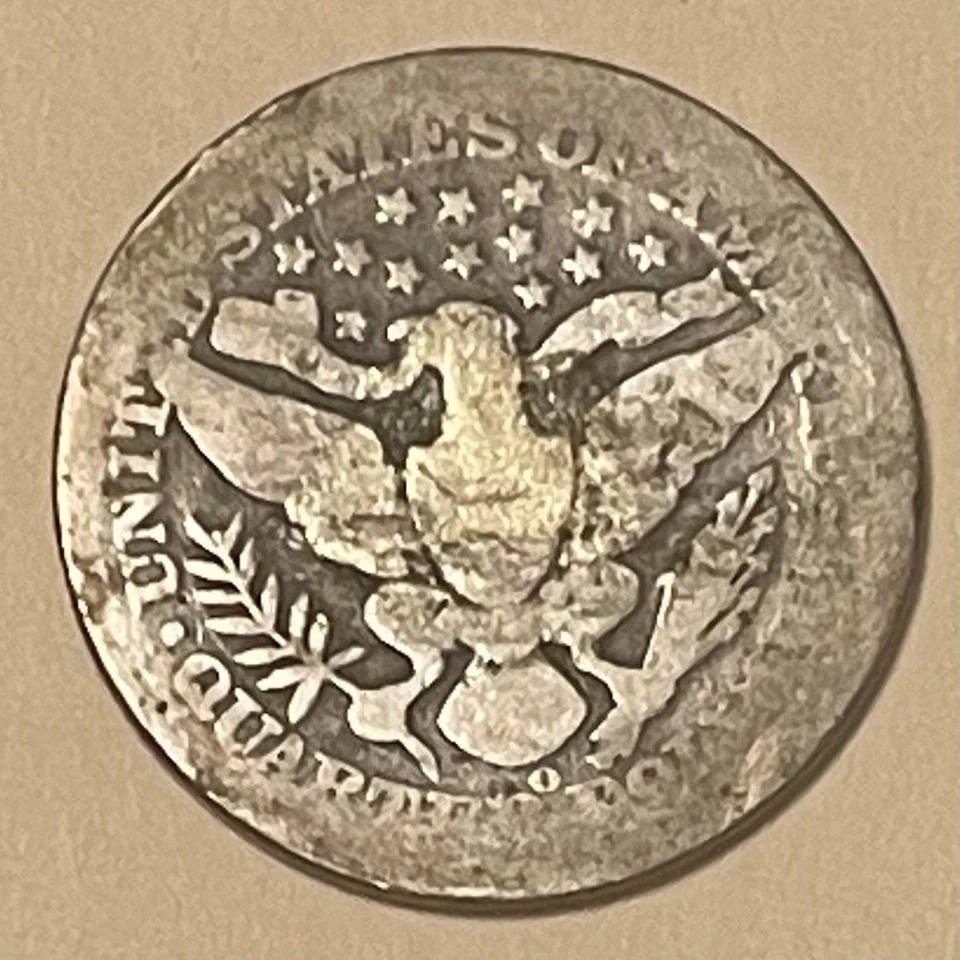 Lot Of 8) 25C Barber Quarters 1897 O, 1899, 1903 O, 2) 1904 O, 1905, 1915, 1916 - Image 2 of 4