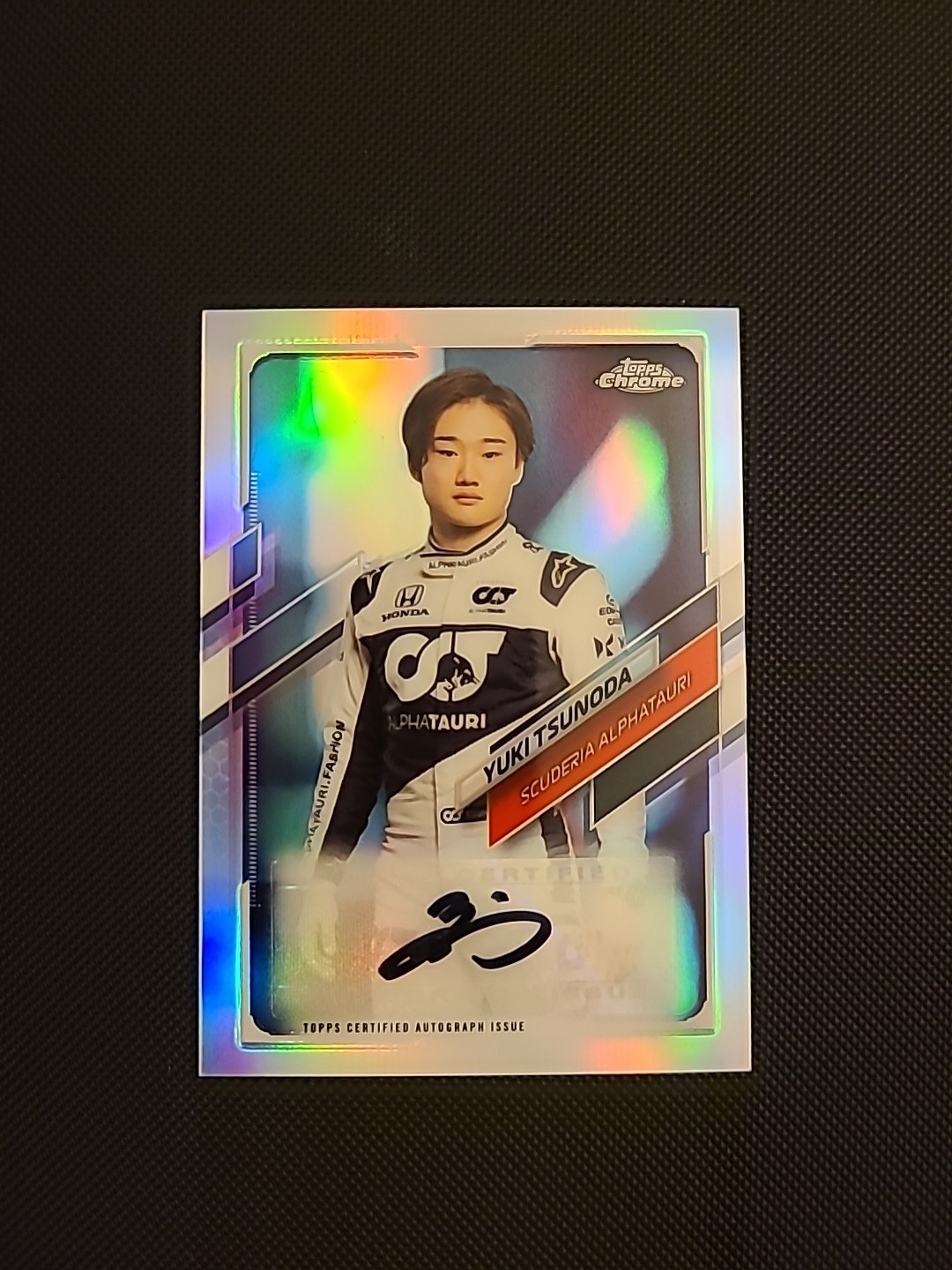 2021 Topps Formula 1 Chrome Yuki Tsunoda Auto CA-YT /149