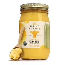 Organic Grass-Fed Ghee 16 Oz, USDA Certified Clarified Butter, Keto Paleo Frie