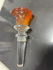 Versace Medusa Head Frosted Crystal Bottle Stopper Vintage Rosenthal