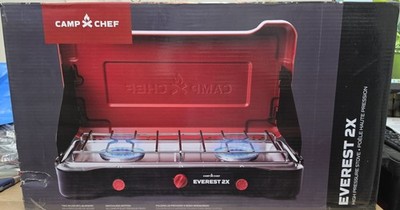 Camp Chef Everest 2X 2-Burner Portable Camping Stove, 40,000 BTUs, Propane NEW