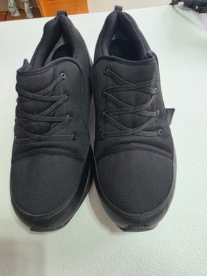 Drew Strength Shoes Men's 11 6E Black Combo Leather Mesh Easy Strap Laces
